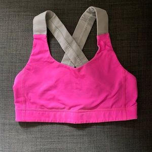 Pink Lululemon Sports Bra Size 6